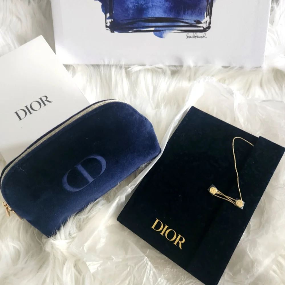 Christian Dior Velvet Pouch & Notebook Bundle NIB - Picture 1 of 7